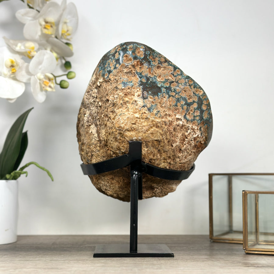 Stunning Natural Ametrine Geode, Stand Included - MWS2313