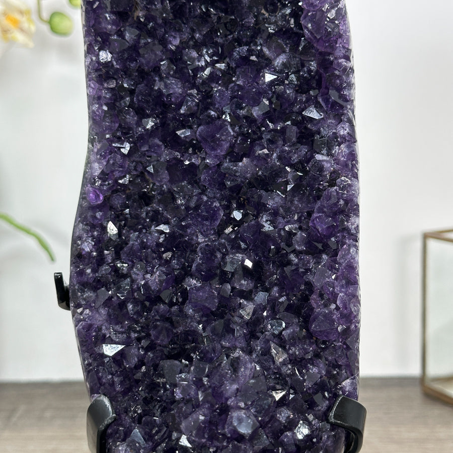 Deep Purple Amethyst Stone Cluster on Stand - MWS3028
