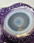 Magnificent Amethyst Ccrystal with Blue Banded Agate Matrix - MWS2387