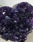 Natural Deep Purle Amethyst Stone Heart Stone - Stand Included - HST0312