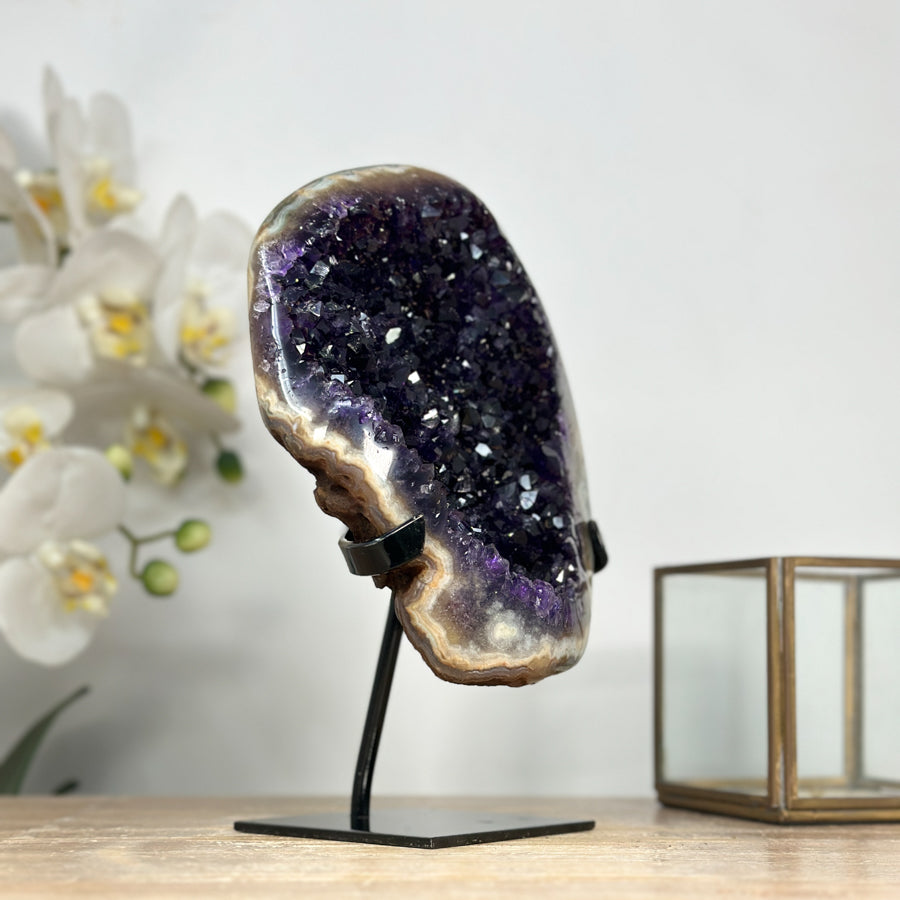 AAA Grade Natural Deep Purple Amethyst &amp; Jasper Crystal - MWS1968