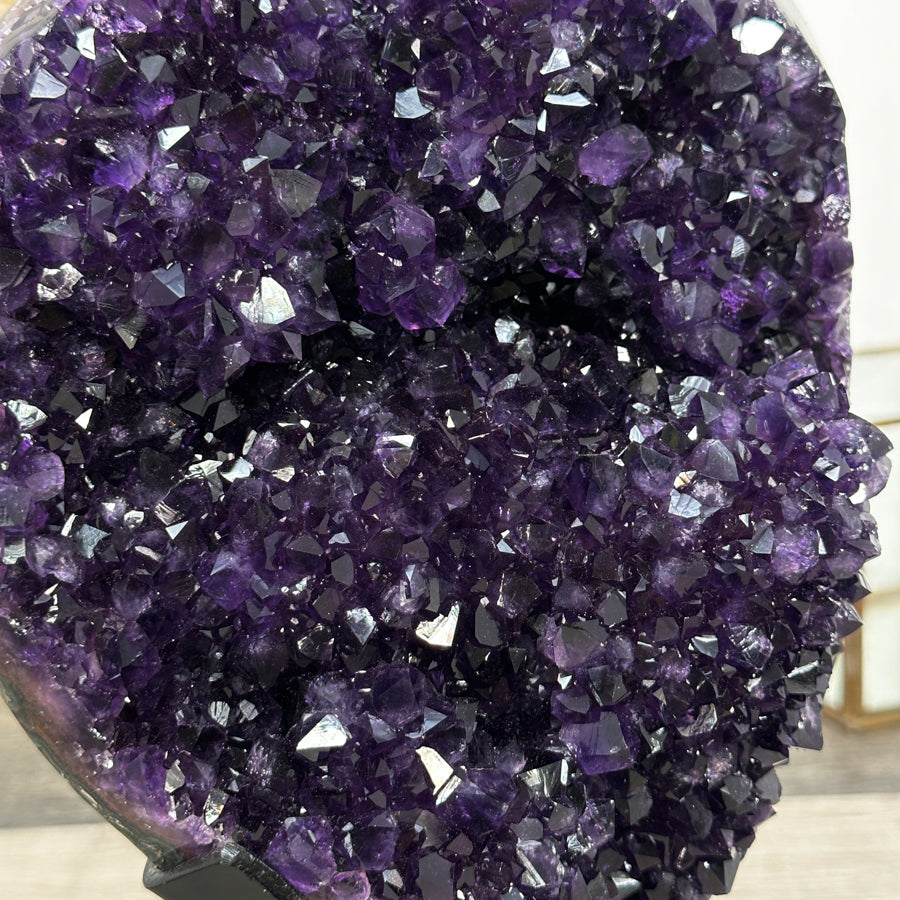 Amethyst Crystal Cluster Specimen on Stand for Home Decor Display - MWS2620