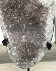 Grey Amethyst Geode on Metal Stand from Uruguay