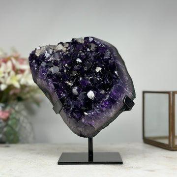 Amethyst Crystal Cluster with Large & Deep Purple Crystals: Ideal for Home or Office Display - MWS0854