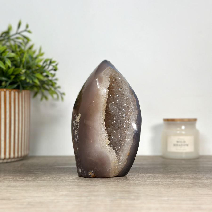 Agate &amp; Quartz Stone Flame Carving - FST0159