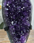 Deep Purple Amethyst Geode - Metallic Stand Included - MWS1814