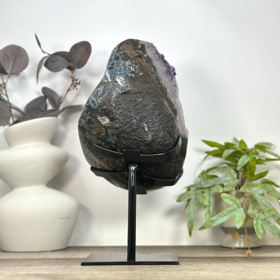 Huge Natural Uruguayan Amethyst Specimen on Stand for Home Decor - MWS3223