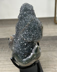 Natural Quartz Crystal Stalactite Formation on Metal Stand - MWS2885