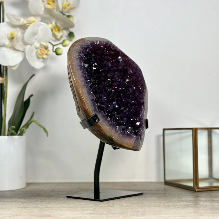 Natural Amethyst Geode with Stunning Quartz Shell - MWS2456
