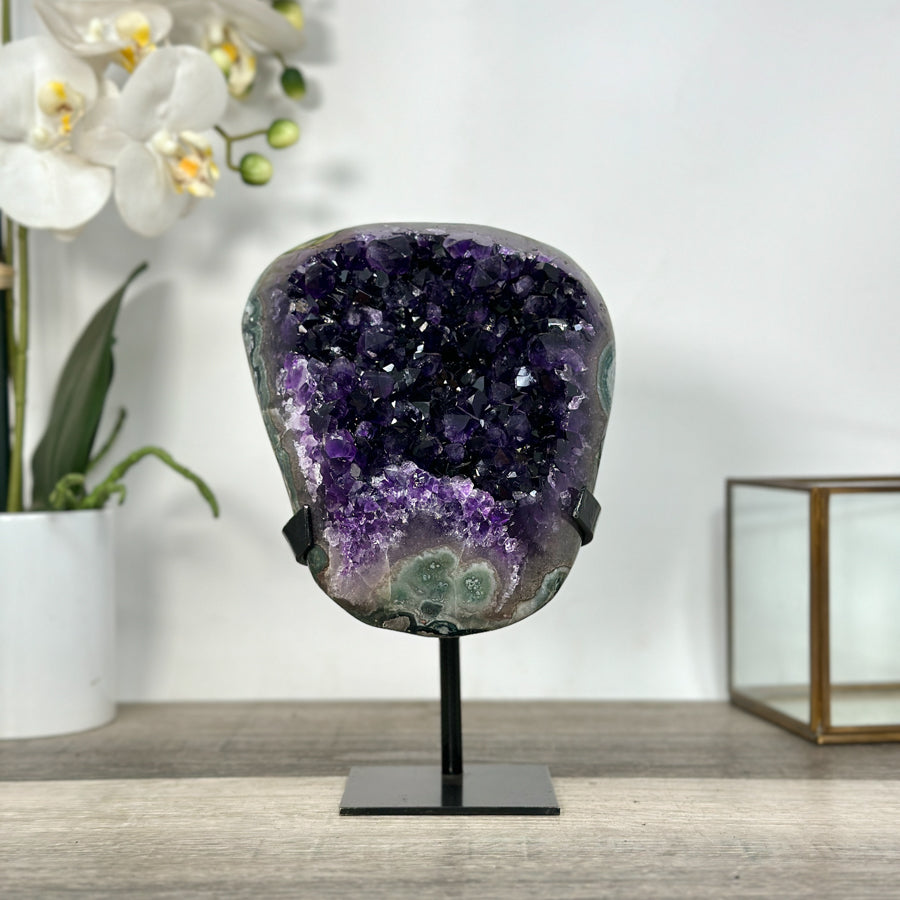 Amethyst Crystal Cluster with Dark Purple Crystals - MWS2692