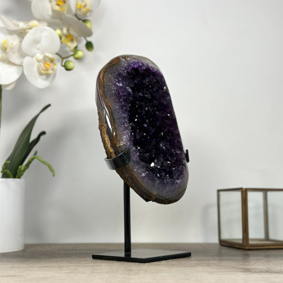 Beautiful Natural Deep Purple Uruguayan Amethyst Geode - MWS2031