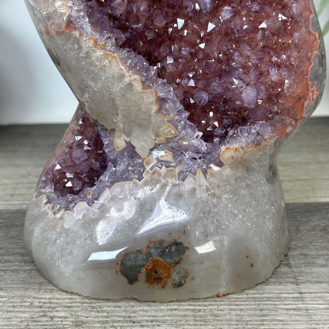 Unique Art Agate &amp; Quartz Geode for Home Decor - Urguayan Statement Piece - CBP1398