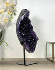 Large Uruguayan Amethyst Crystal on Metal Stand - MWS2595
