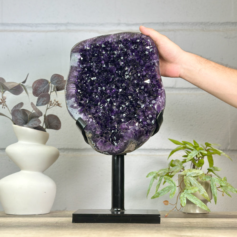 Top Grade Uruguayan Amethyst Geode - Stand Included - MWS3147