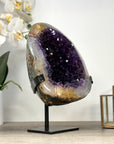 Large Natural Amethyst Geode with Quartz Shell – Deep Purple and Shiny Crystals - MWS2392