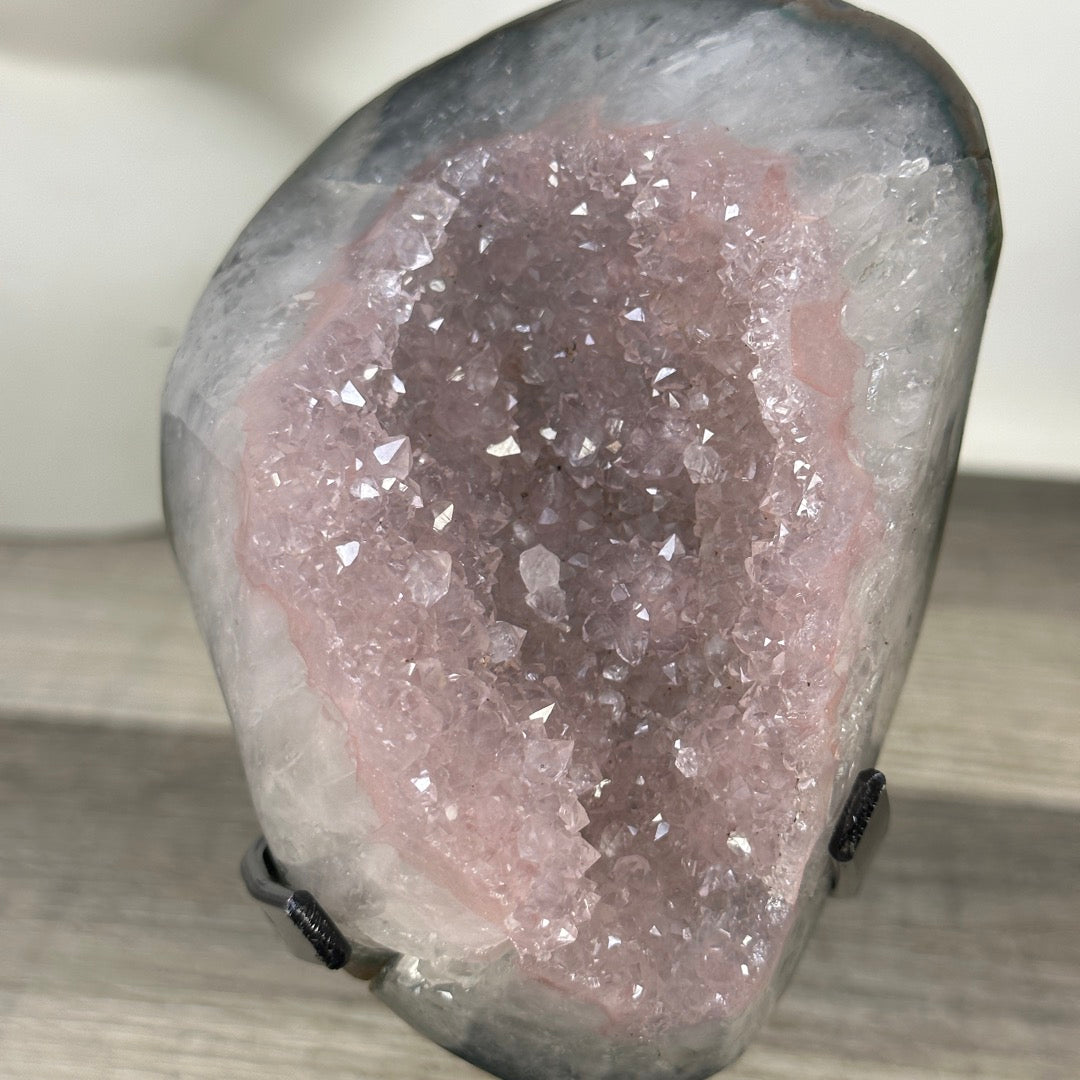 Pink Tone Amethyst Geode from Uruguay - MWS3374