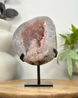 Unique Pink Amethyst Geode with Calcite Formation - MWS3051