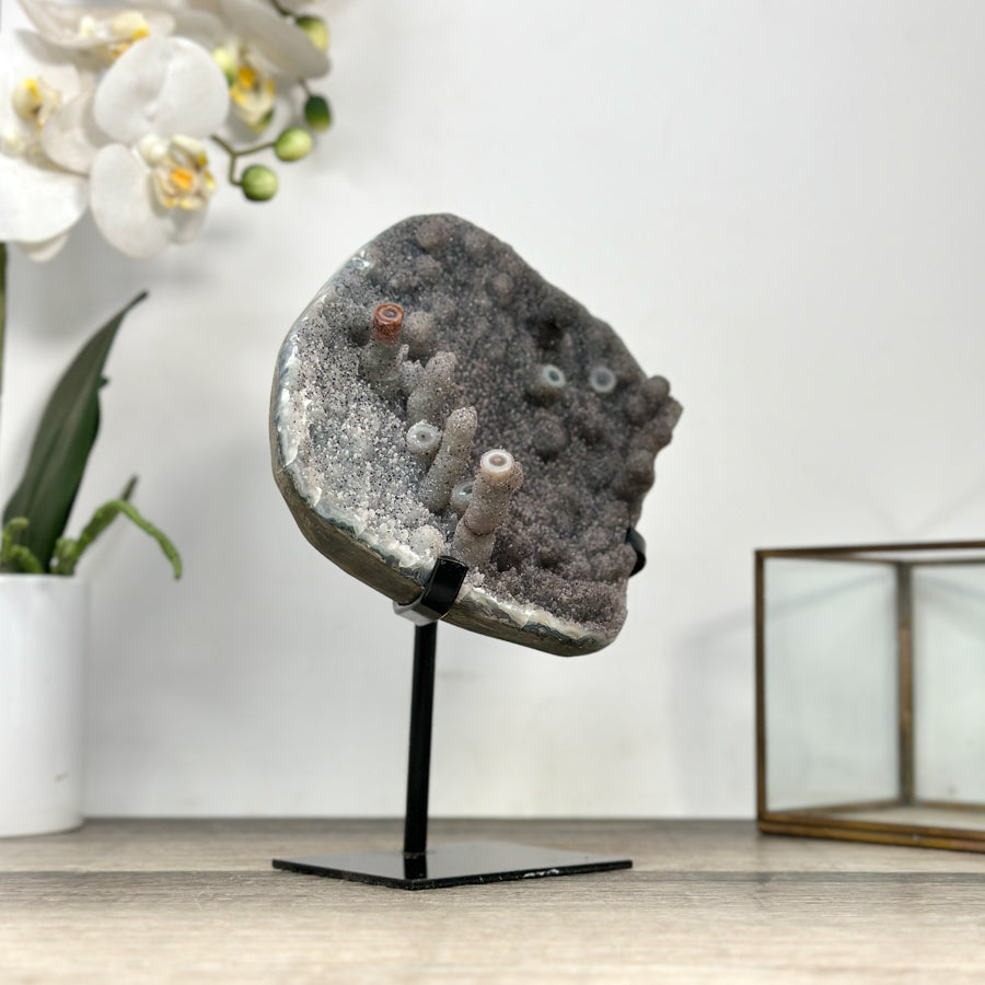 Rare Quartz Druzy &amp; Jasper Stalactite Formation - MWS2842