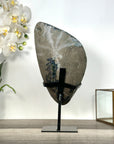Deep Purple Amethyst Geode on Metal Stand – Stunning Decor Statement Piece - MWS2717