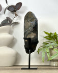 Natural Deep Purple Amethyst Cluster on Metal Stand - MWS3171