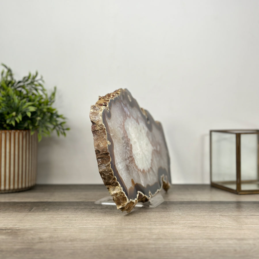 Natural Uruguayan Quartz Stone Slice - SLC0010