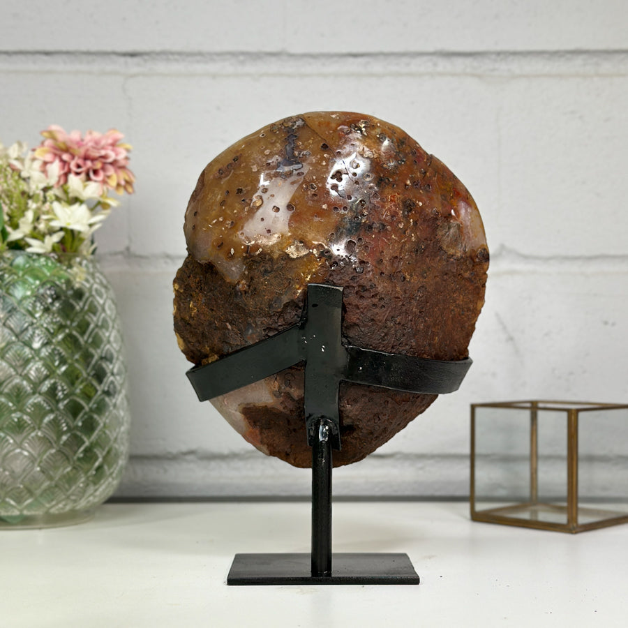 Large Natural Amethyst Geode with Multicolor Shell - MWS2446