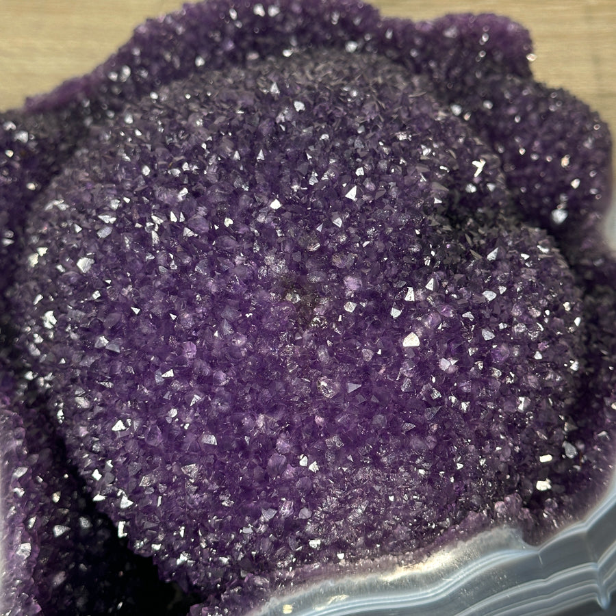 XXL Amethyst &amp; Blue Banded Agate Centerpiece - CBP1171