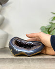 Blue Agate & Amethyst Natural Geode - STGE0074