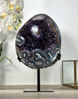Amethyst Geode with Agate Shell for Home Decor Display