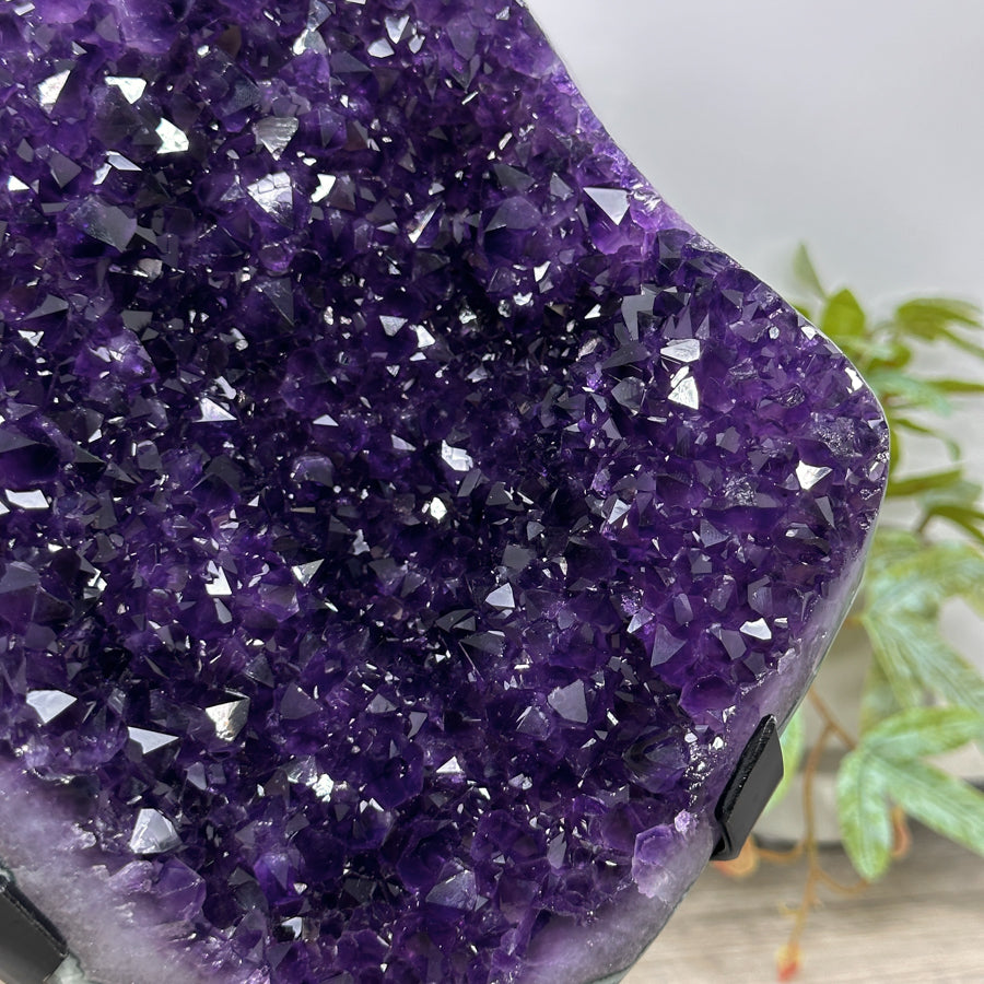 Natural Uruguayan Amethyst Cluster with Green Jasper Shell - MWS3195