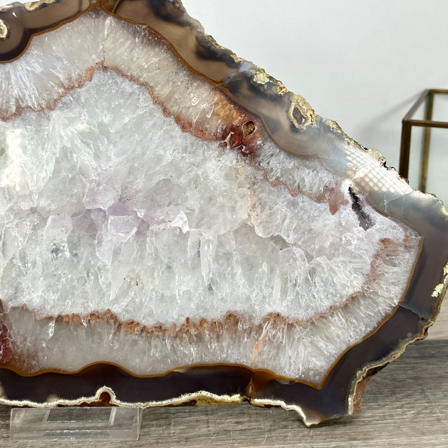 Uruguayan Quartz Stone Polished Slice - SLC0014