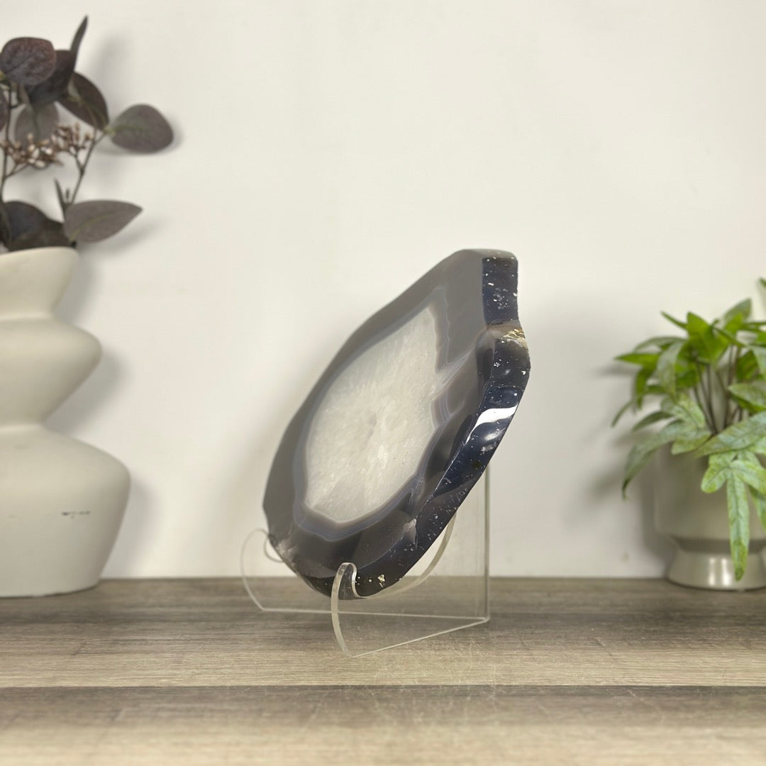 Large Natural Blue Banded Agate Slice - SLC0022