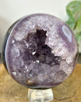 Amethyst & Agate Sphere Geode with Druzy Cavity - SPH0229