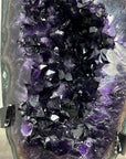 Large Deep Purple Amethyst Geode on Metal Stand – Statement Crystal for Home Décor - MWS2537