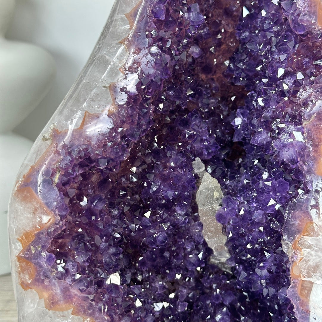 Natural Uruguayan Amethyst Crystal Cluster with XXL Deep Purple Crystals - CBP1404