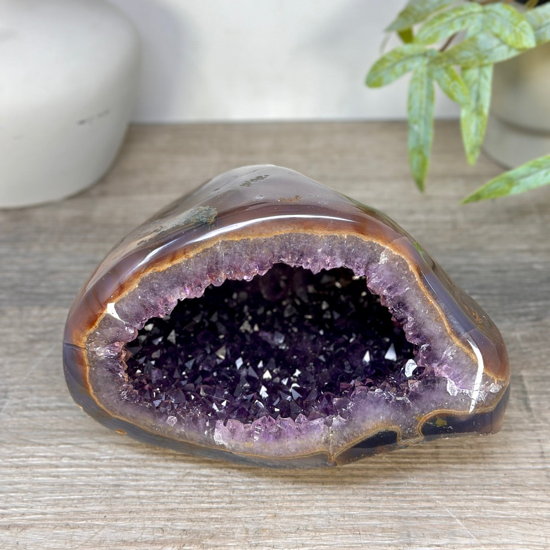 Agate &amp; Amethyst Stone Geode from Uruguay - STGE0095