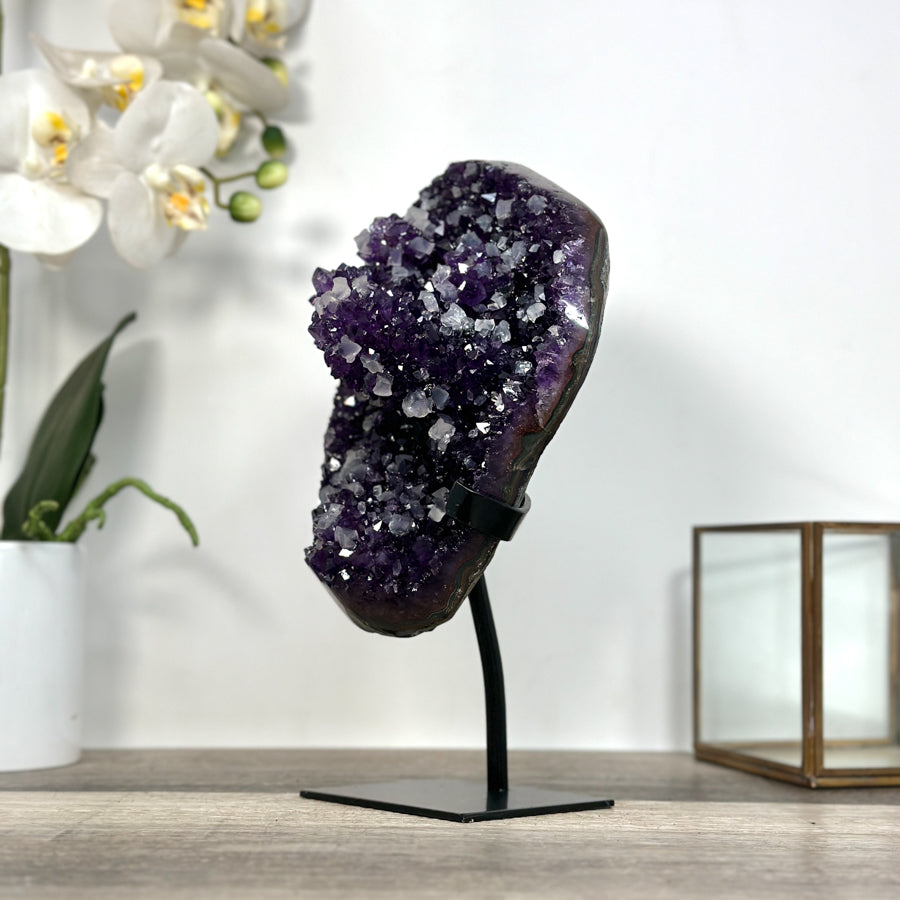 Deep Purple Amethyst Crystal Cluster for Home Decor Display - MWS2616