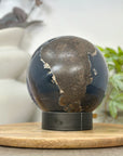 XXL Amethyst & Blue Banded Agate Sphere Geode - SPH0193