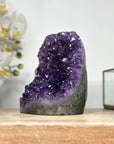 Amethyst Crystal Cluster Geode with Purple Points - CBP1158