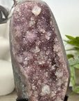 Natural Pink Amethyst Cluster with Stalactite Formations on Stand - MWS3170