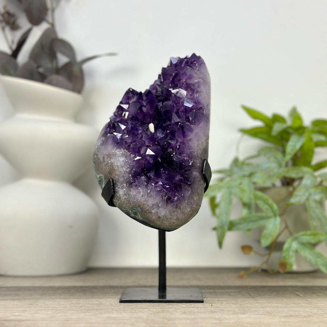 Uruguayan Amethyst Cluster with Large &amp; Shinny Crystals - MWS3314