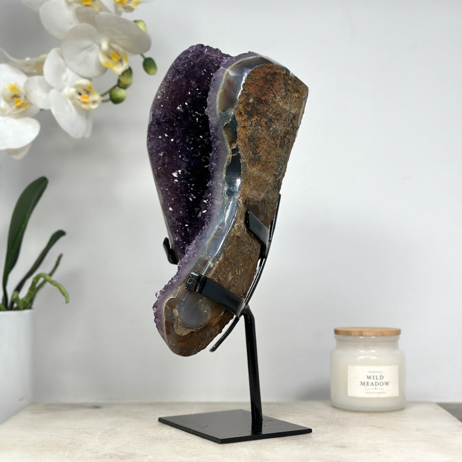 Impressive Amethyst &amp; Agate Crystal Specimen - MWS1440