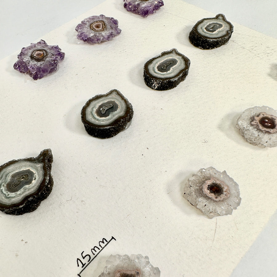 Natural amethyst Jasper &amp; Quartz Stalactite Slices Wholesale Flat - Ideal for Pendants - STS0060
