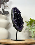 Unique Natural Amethyst Crystal Cluster on Stand - MWS3063