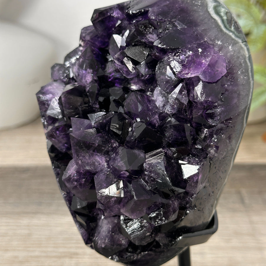 Top Grade Natural Amethyst Specimen on Metal Stand - MWS3160
