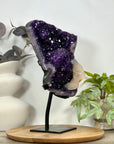 Top Grade Natural Amethyst Specimen with Stalactites & Calcite Crystal - MWS3128