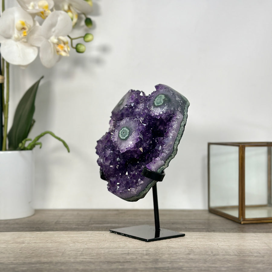 Uruguayan Amethyst Cluster with Stalactite Crystal Formations - MWS2687