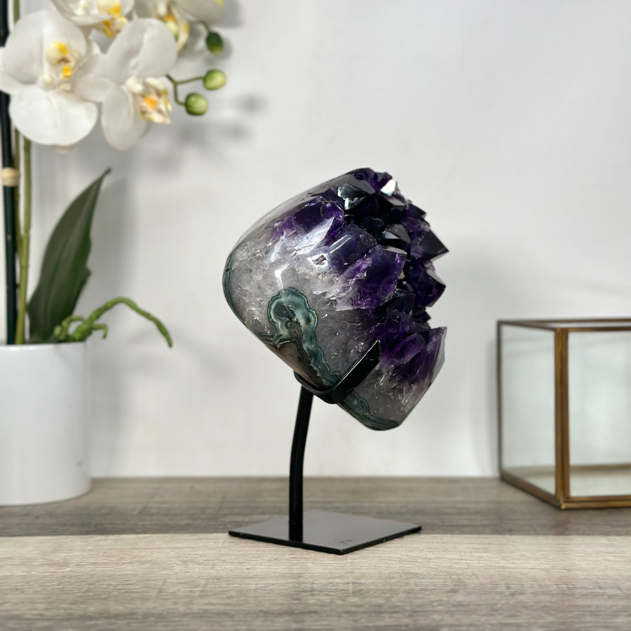 Amethyst Crystal Cluster with Large Deep Purple Crystals - MWS2688