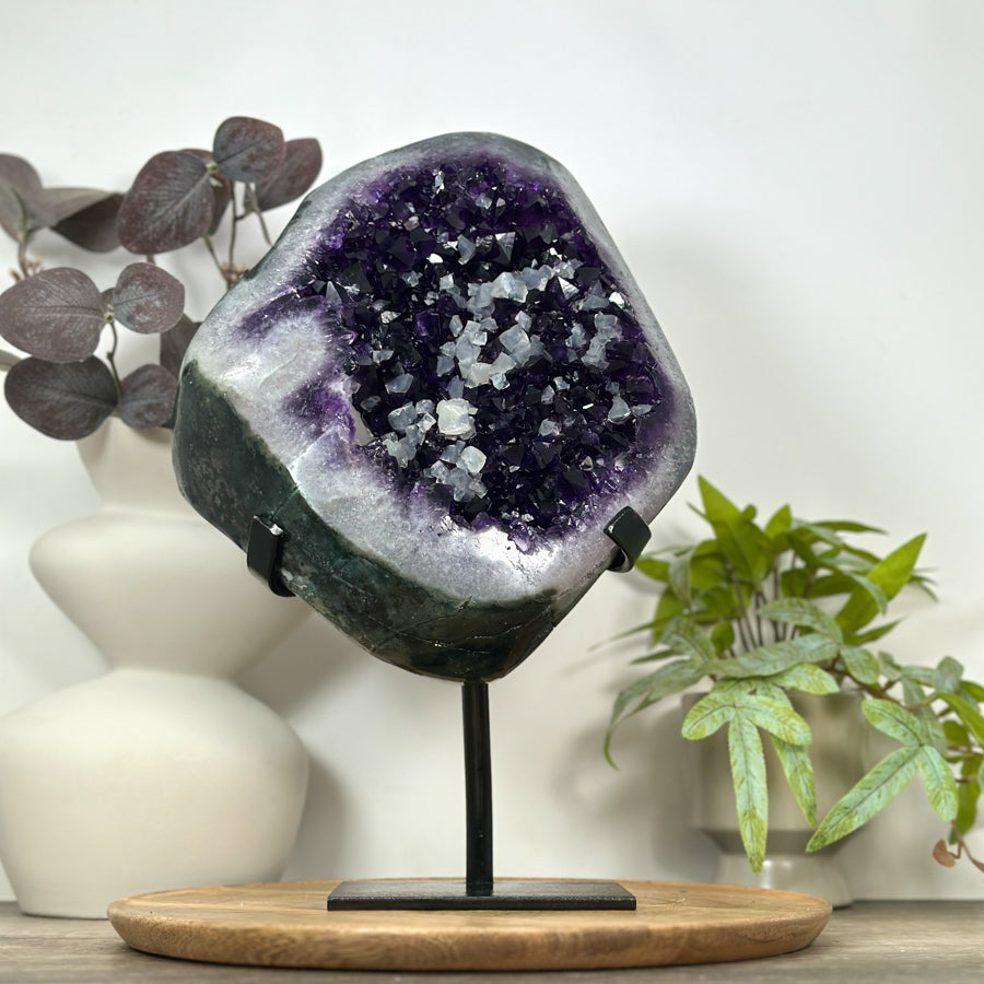 XXL Natural Uruguayan Amethyst Geode with Calcite Formations - MWS3079