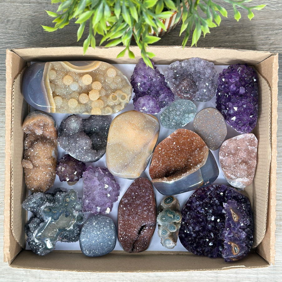 Lot of Hand-Polished Crystals from Uruguay – Sold in Bulk for Retailers and Wholesalers

